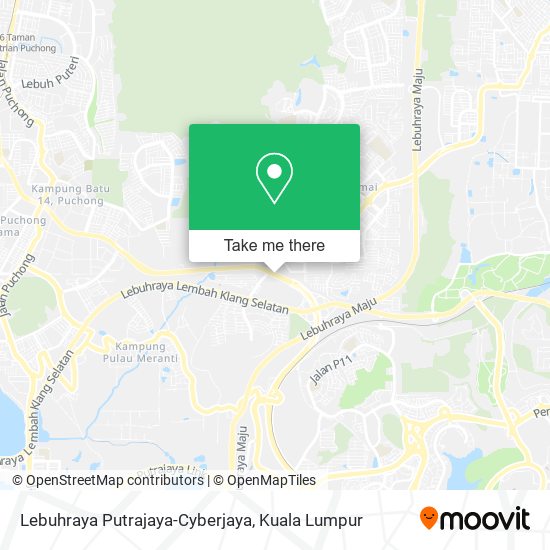 Lebuhraya Putrajaya-Cyberjaya map