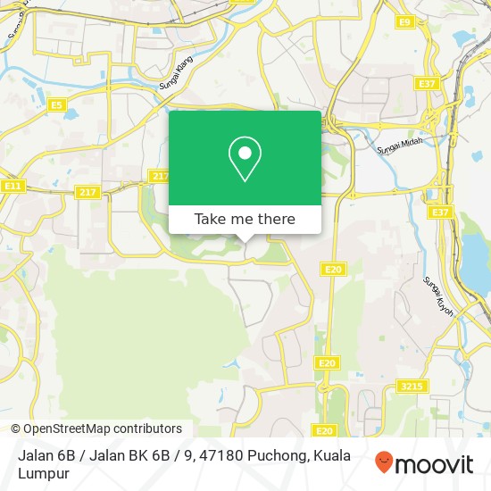 Peta Jalan 6B / Jalan BK 6B / 9, 47180 Puchong