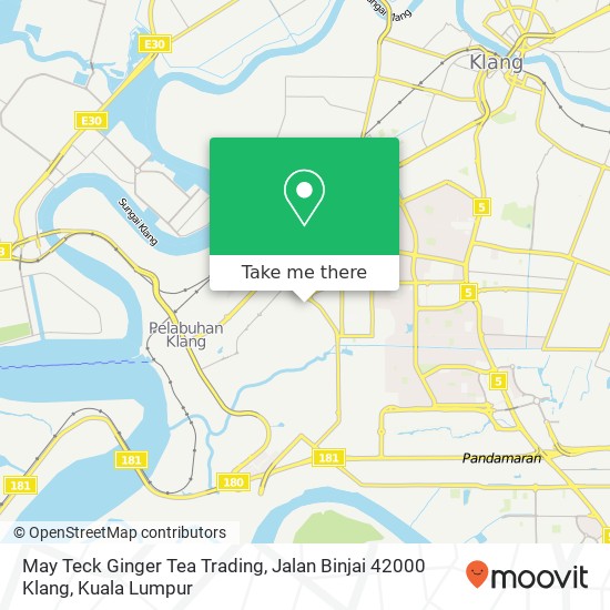 May Teck Ginger Tea Trading, Jalan Binjai 42000 Klang map