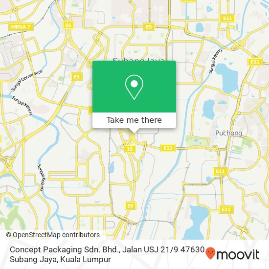 Concept Packaging Sdn. Bhd., Jalan USJ 21 / 9 47630 Subang Jaya map