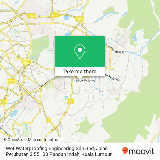 Wet Waterproofing Engineering Sdn Bhd, Jalan Perubatan 3 55100 Pandan Indah map