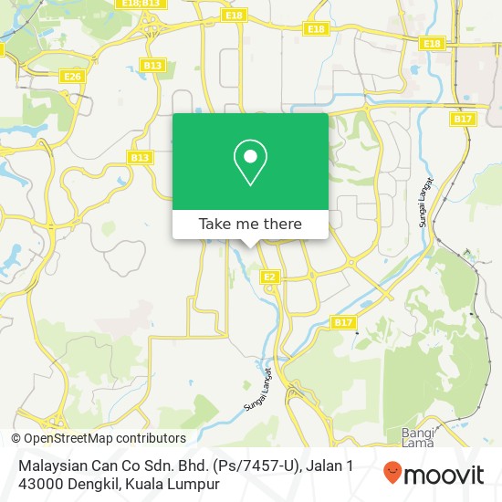 Malaysian Can Co Sdn. Bhd. (Ps / 7457-U), Jalan 1 43000 Dengkil map