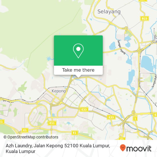 Azh Laundry, Jalan Kepong 52100 Kuala Lumpur map