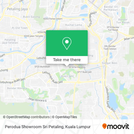 Peta Perodua Showroom Sri Petaling