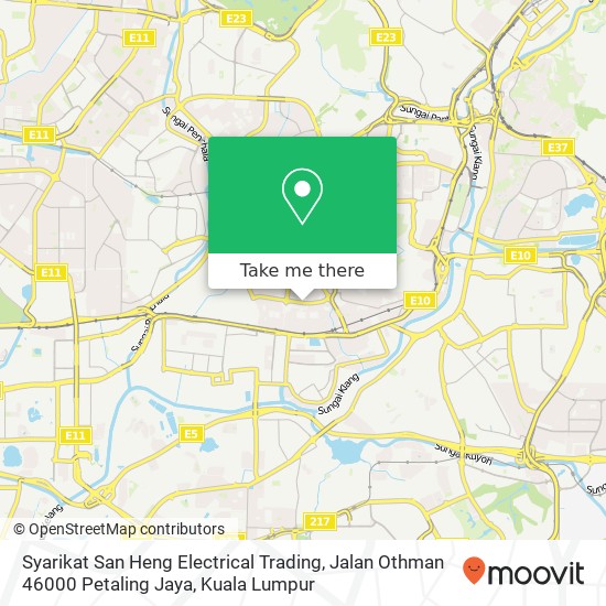 Syarikat San Heng Electrical Trading, Jalan Othman 46000 Petaling Jaya map