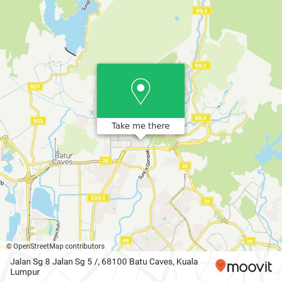 Peta Jalan Sg 8 Jalan Sg 5 /, 68100 Batu Caves