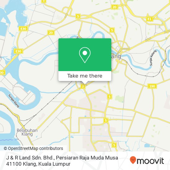 J & R Land Sdn. Bhd., Persiaran Raja Muda Musa 41100 Klang map