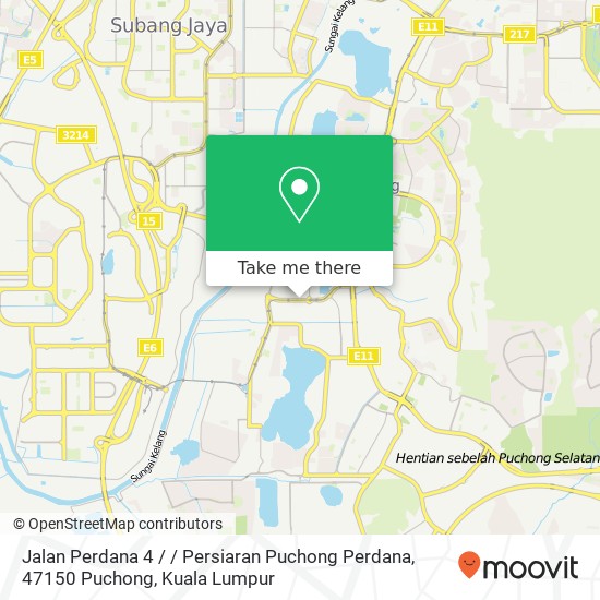 Jalan Perdana 4 / / Persiaran Puchong Perdana, 47150 Puchong map