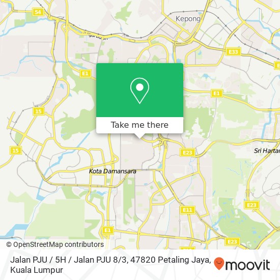 Jalan PJU / 5H / Jalan PJU 8 / 3, 47820 Petaling Jaya map