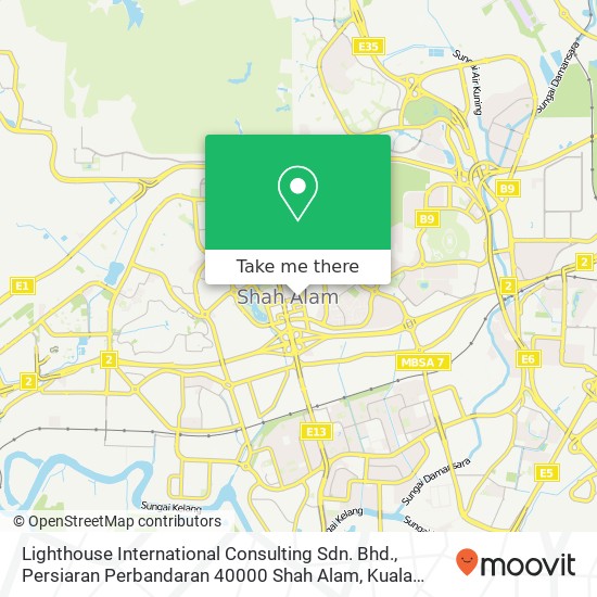 Peta Lighthouse International Consulting Sdn. Bhd., Persiaran Perbandaran 40000 Shah Alam