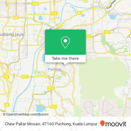 Chew Pakar Mosaic, 47160 Puchong map
