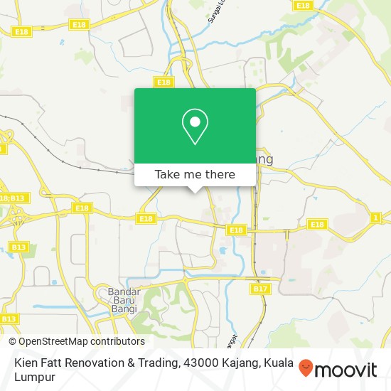 Peta Kien Fatt Renovation & Trading, 43000 Kajang