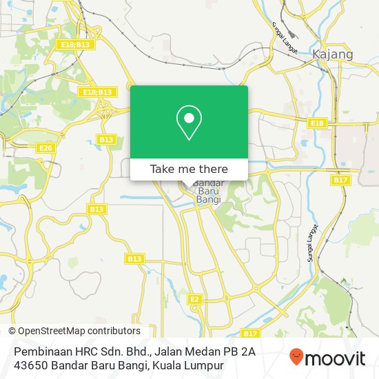 Pembinaan HRC Sdn. Bhd., Jalan Medan PB 2A 43650 Bandar Baru Bangi map