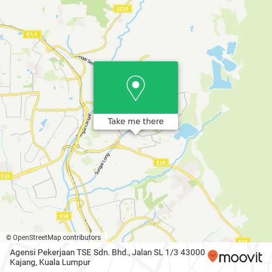 Agensi Pekerjaan TSE Sdn. Bhd., Jalan SL 1 / 3 43000 Kajang map