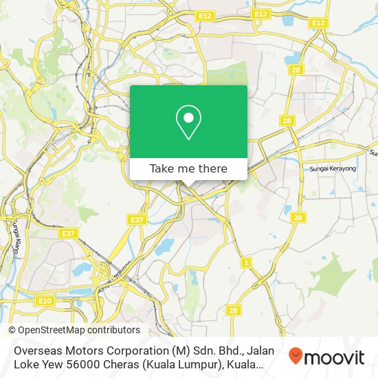 Overseas Motors Corporation (M) Sdn. Bhd., Jalan Loke Yew 56000 Cheras (Kuala Lumpur) map