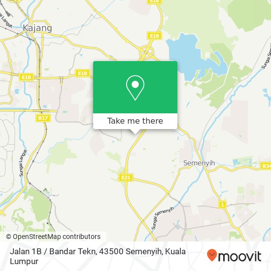 Peta Jalan 1B / Bandar Tekn, 43500 Semenyih