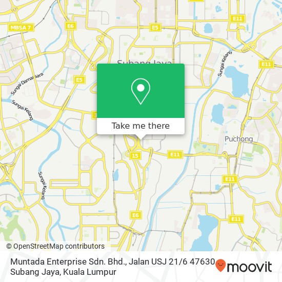 Muntada Enterprise Sdn. Bhd., Jalan USJ 21 / 6 47630 Subang Jaya map