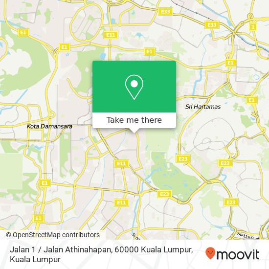 Peta Jalan 1 / Jalan Athinahapan, 60000 Kuala Lumpur