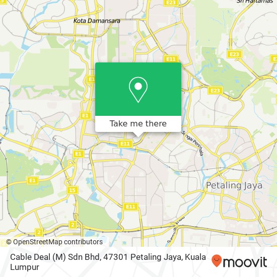 Peta Cable Deal (M) Sdn Bhd, 47301 Petaling Jaya