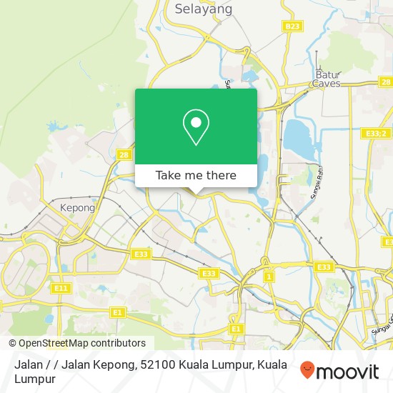 Peta Jalan / / Jalan Kepong, 52100 Kuala Lumpur
