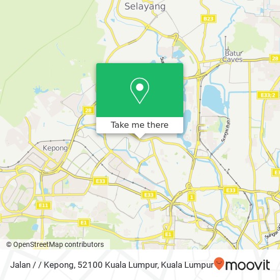 Peta Jalan / / Kepong, 52100 Kuala Lumpur