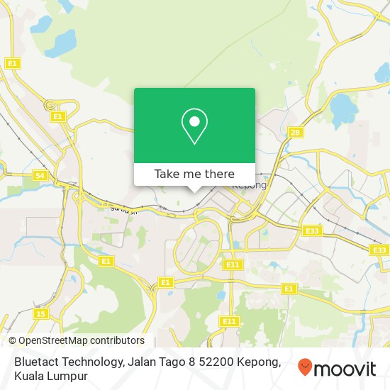 Bluetact Technology, Jalan Tago 8 52200 Kepong map