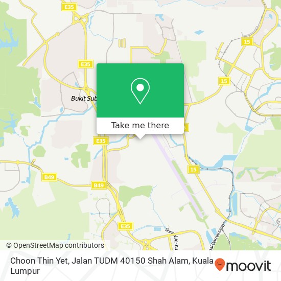 Choon Thin Yet, Jalan TUDM 40150 Shah Alam map