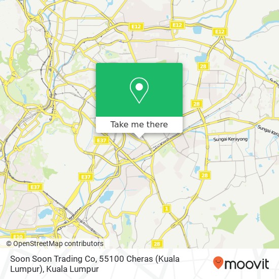 Soon Soon Trading Co, 55100 Cheras (Kuala Lumpur) map