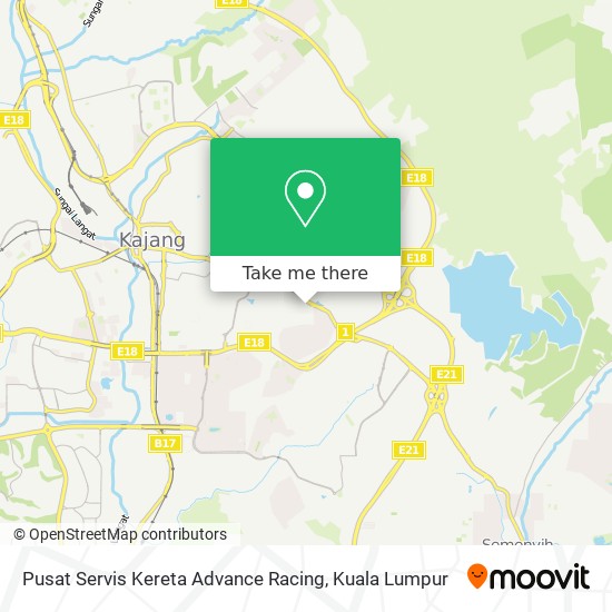 Pusat Servis Kereta Advance Racing map