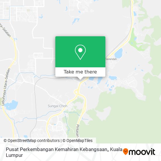 Peta Pusat Perkembangan Kemahiran Kebangsaan,