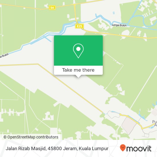 Peta Jalan Rizab Masjid, 45800 Jeram
