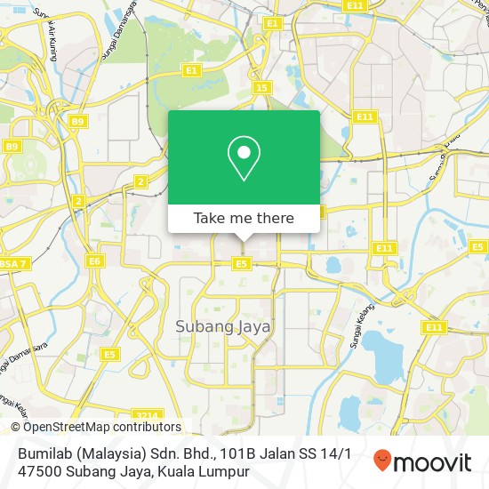 Peta Bumilab (Malaysia) Sdn. Bhd., 101B Jalan SS 14 / 1 47500 Subang Jaya