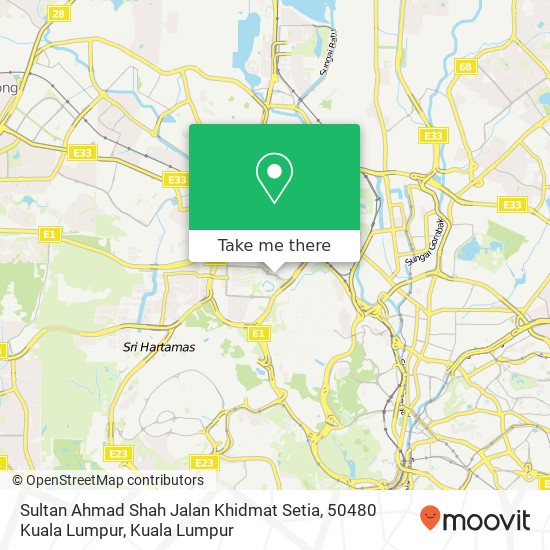Sultan Ahmad Shah Jalan Khidmat Setia, 50480 Kuala Lumpur map