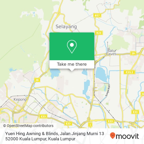 Yuen Hing Awning & Blinds, Jalan Jinjang Murni 13 52000 Kuala Lumpur map