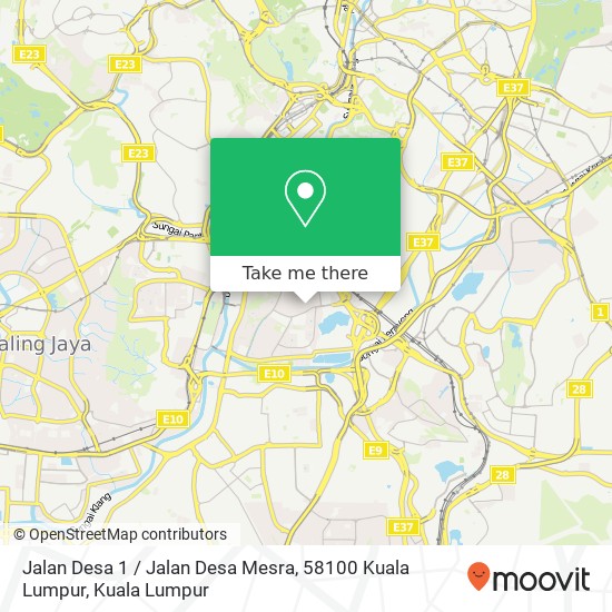Jalan Desa 1 / Jalan Desa Mesra, 58100 Kuala Lumpur map