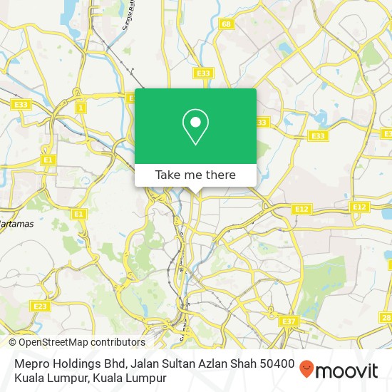 Peta Mepro Holdings Bhd, Jalan Sultan Azlan Shah 50400 Kuala Lumpur