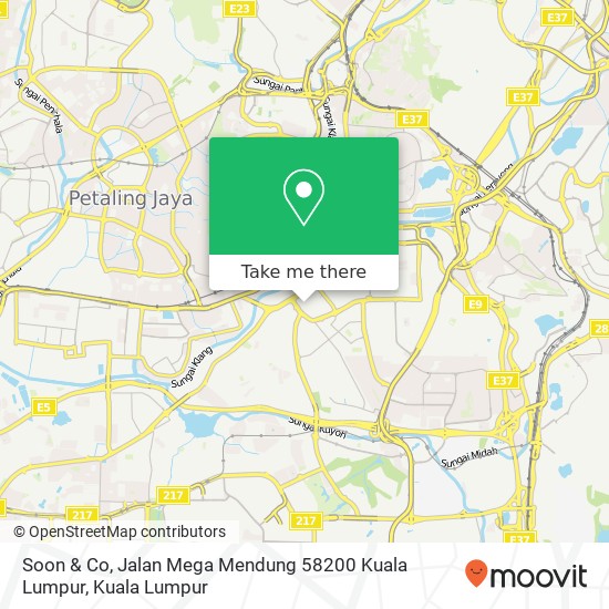 Soon & Co, Jalan Mega Mendung 58200 Kuala Lumpur map