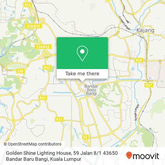 Golden Shine Lighting House, 59 Jalan 8 / 1 43650 Bandar Baru Bangi map