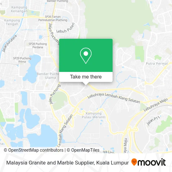 Malaysia Granite and Marble Supplier map