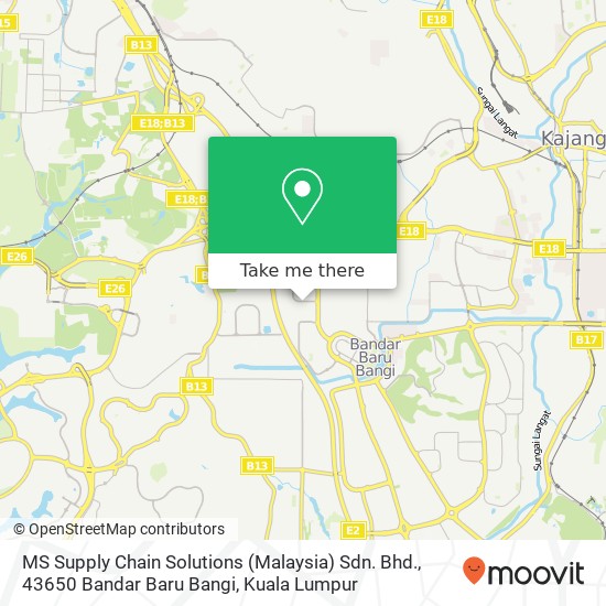 MS Supply Chain Solutions (Malaysia) Sdn. Bhd., 43650 Bandar Baru Bangi map