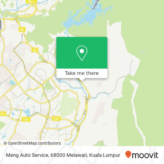 Peta Meng Auto Service, 68000 Melawati