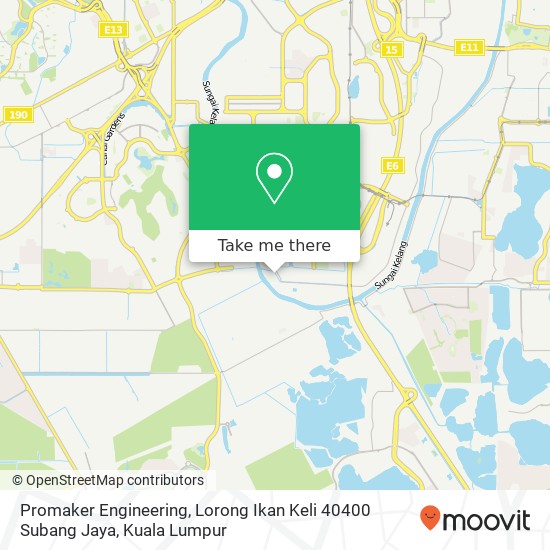 Promaker Engineering, Lorong Ikan Keli 40400 Subang Jaya map