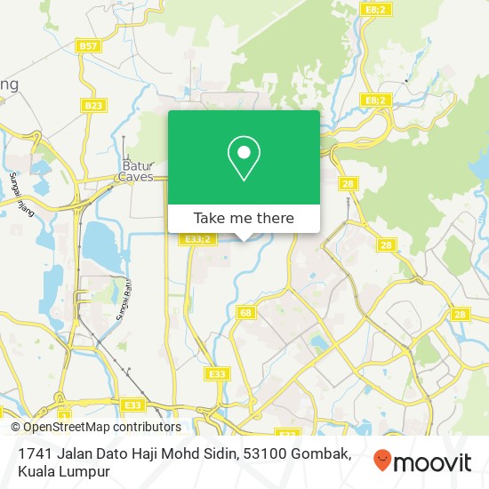 1741 Jalan Dato Haji Mohd Sidin, 53100 Gombak map