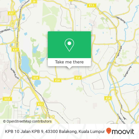 Peta KPB 10 Jalan KPB 9, 43300 Balakong