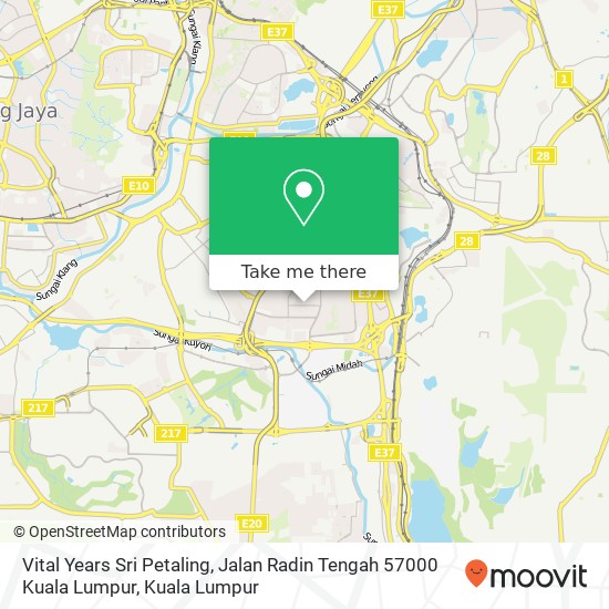 Vital Years Sri Petaling, Jalan Radin Tengah 57000 Kuala Lumpur map