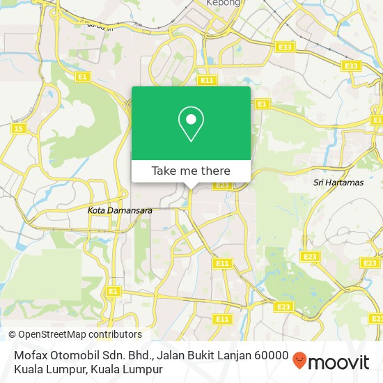 Mofax Otomobil Sdn. Bhd., Jalan Bukit Lanjan 60000 Kuala Lumpur map