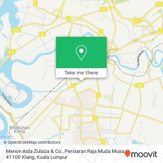 Peta Menon Aida Zulaiza & Co., Persiaran Raja Muda Musa 41100 Klang