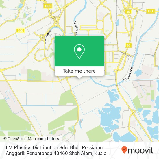 Peta LM Plastics Distribution Sdn. Bhd., Persiaran Anggerik Renantanda 40460 Shah Alam