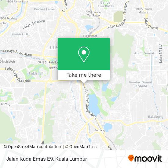 Jalan Kuda Emas E9 map