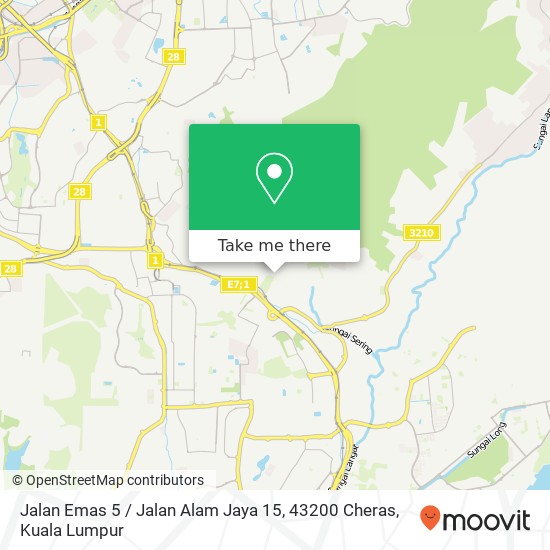 Jalan Emas 5 / Jalan Alam Jaya 15, 43200 Cheras map